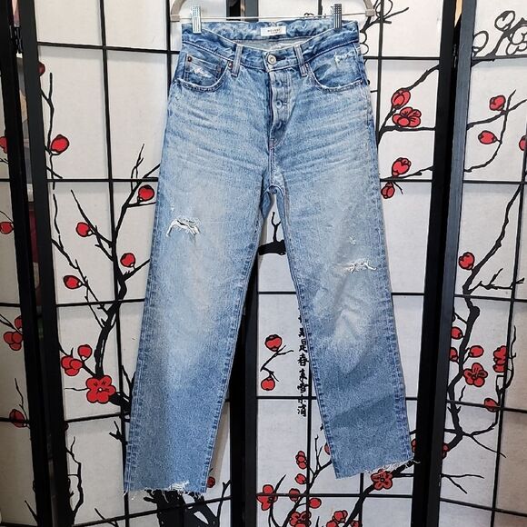 MOUSSY VINTAGE Elma Wide Straight In Blue Size 25 - Picture 2 of 14